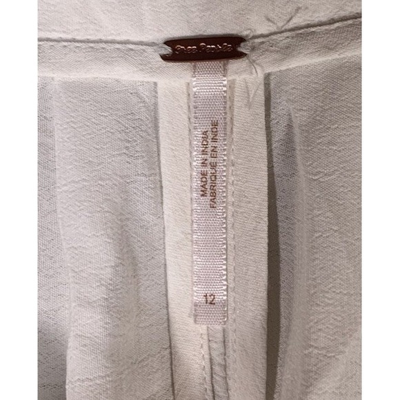 New‎ Free People Pleated White Lacy Shorts Size 12 - Picture 8 of 11